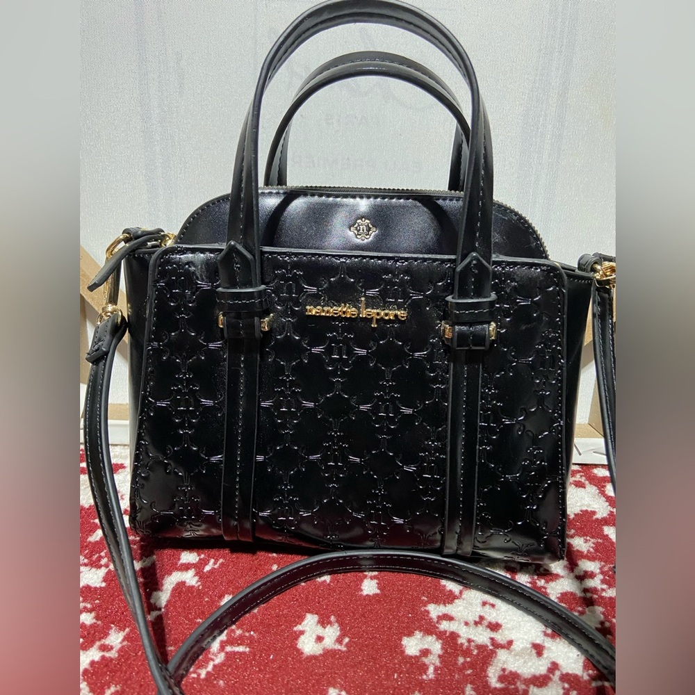 Nanette Lapore 2-in-1 Black Embossed Crossbody